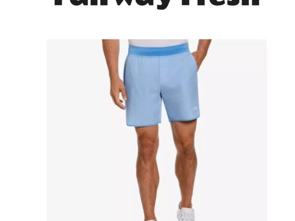 Grand Slam Heather Stripe Print 7" Shorts