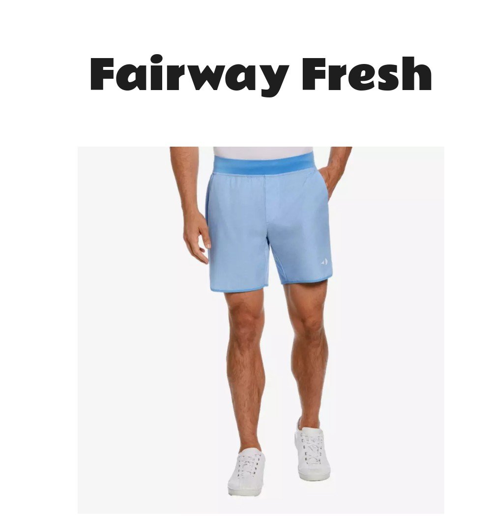 Grand Slam Heather Stripe Print 7" Shorts