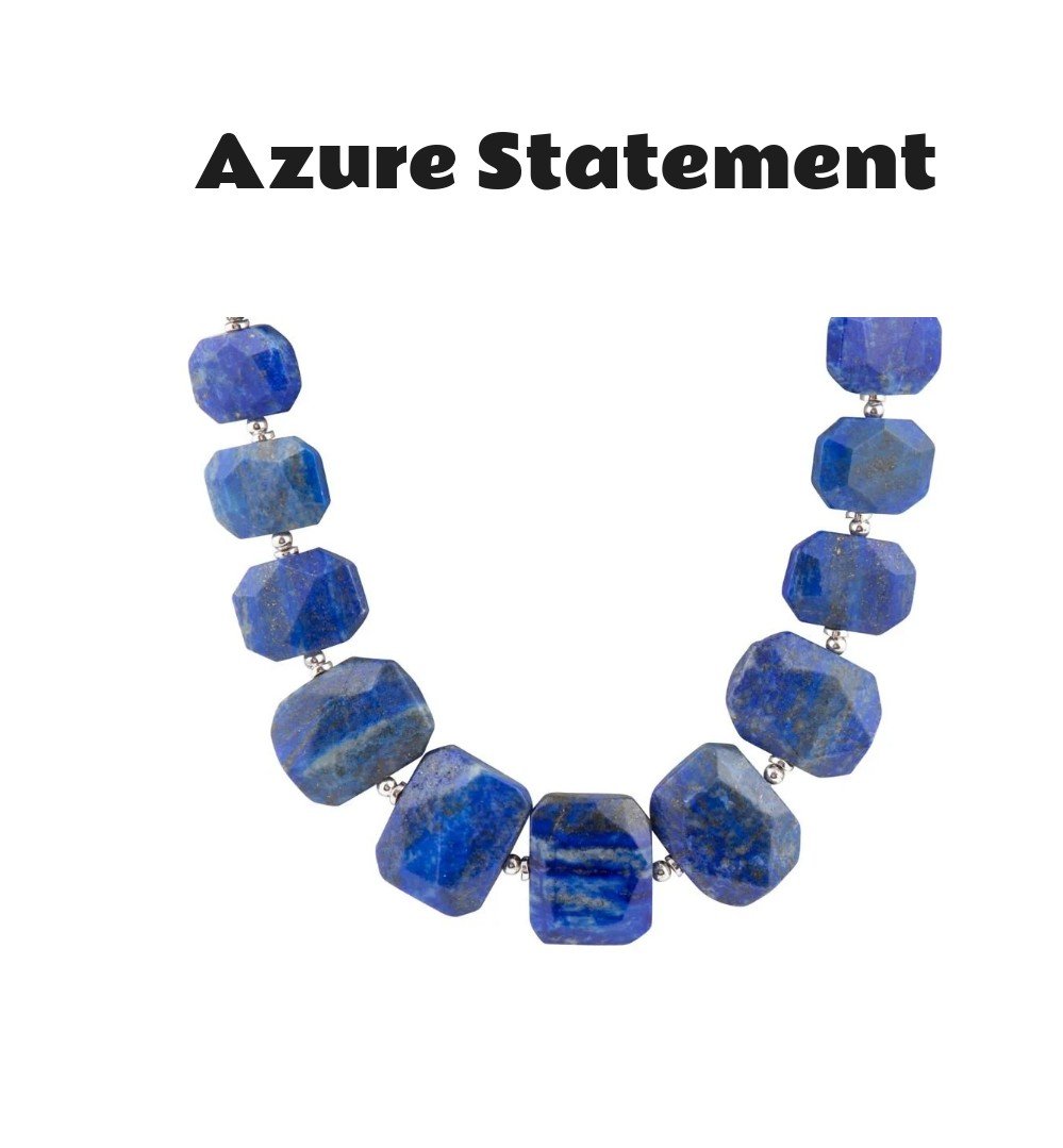 Blue Lapis Sterling Silver Statement Necklace