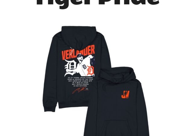 Men's New Era Justin Verlander Detroit Tigers Stats Hoodie