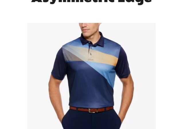 Shadow Asymmetric Golf Polo Navy
