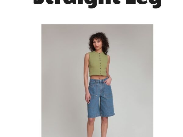 Avec Les Filles Women's Straight-Leg Denim Shorts