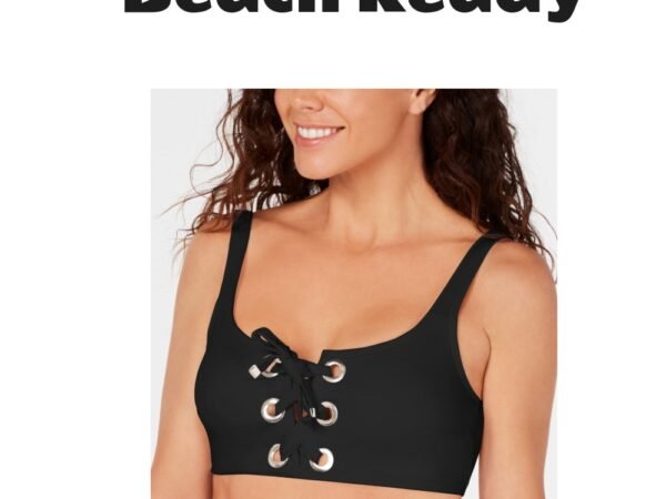 Michael Michael Kors Lace-Up Bikini Top