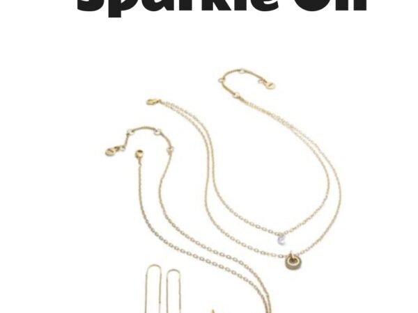 DKNY Gold Tone Crystal Jewelry Separates