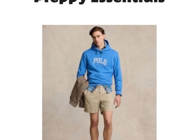 Polo Ralph Lauren Men's Sport Coat, Fleece Hoodie, Oxford Shirt, Prepster Shorts & Sneakers