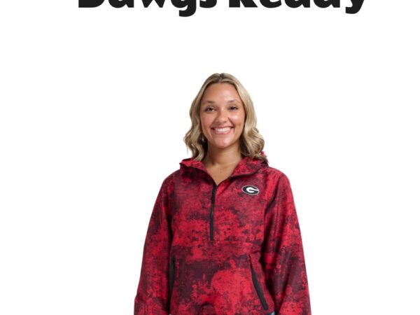 Lusso Wendy Fashion H2O Collegiate Half-Zip Windbreaker Pullover - University of Georgia