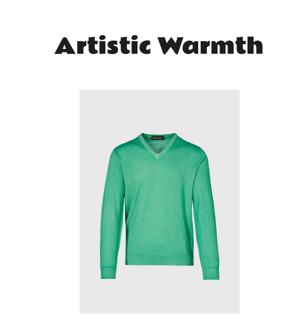 Merino Wool Watercolor V-Neck Sweater