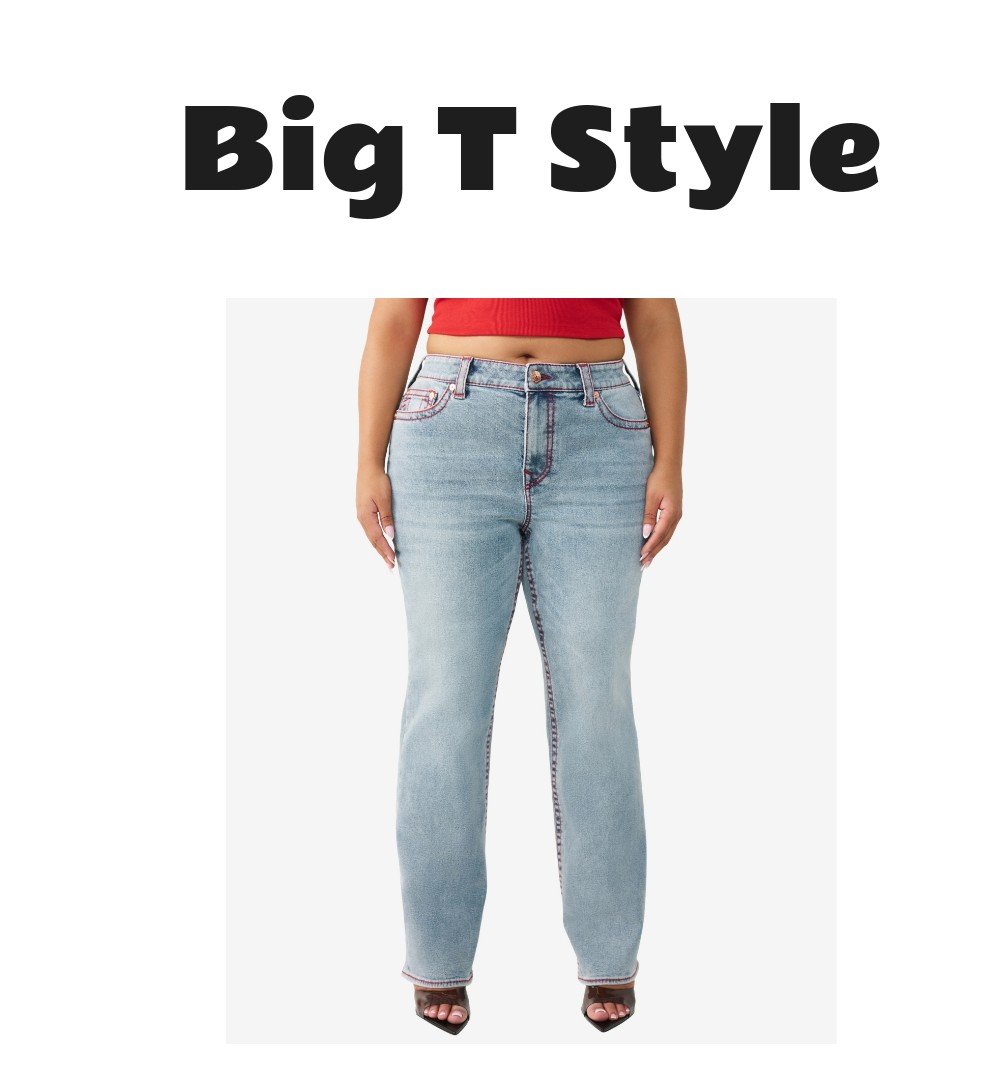 True Religion Plus Size Billie Mid-Rise Straight Jeans