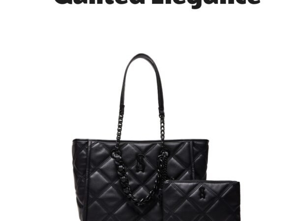 Steve Madden Katt Faux Leather Quilted Tote with Pouch