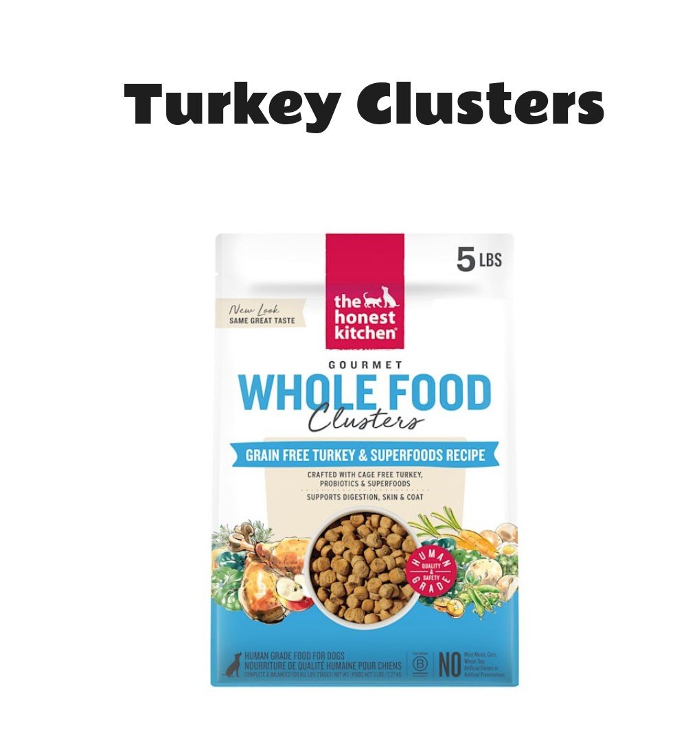 The Honest Kitchen Gourmet Whole Food Clusters Grain Free Turkey & Superfoods Recipe Dog Food