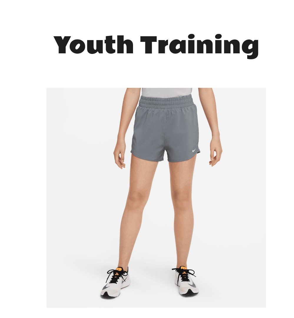 Nike One Big Kids' Dri-FIT High-Waisted Woven Training Shorts