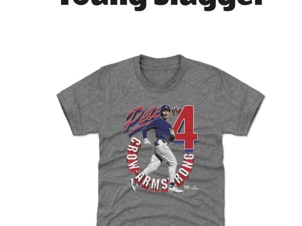 Pete Crow-Armstrong Youth Retro T-Shirt Gray