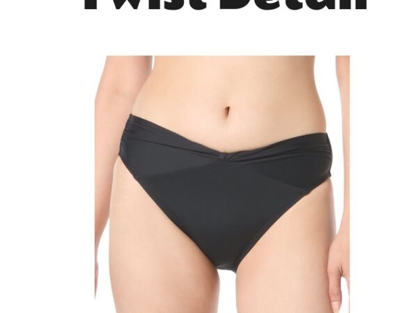 Vince Camuto Women's Twist-Waist Mid-Rise Bikini Bottoms