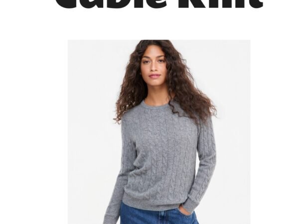 Charter Club Petite Cable-Knit Crewneck Cashmere Sweater