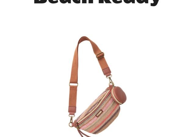 Sun 'N' Sand Striped Straw Belt Bag