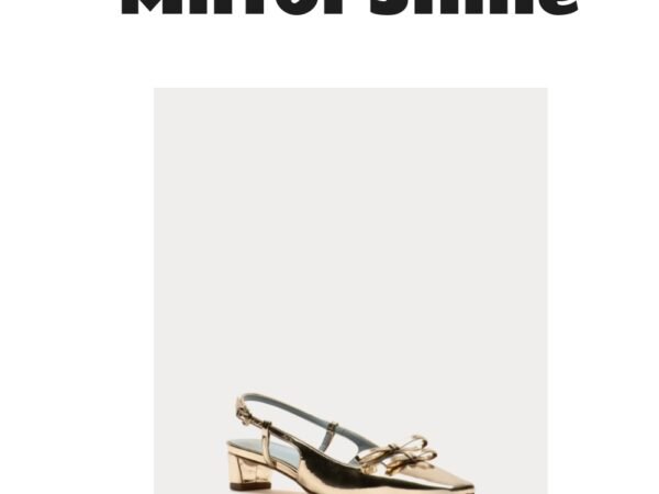 Emma Mini Block Heel in Platino