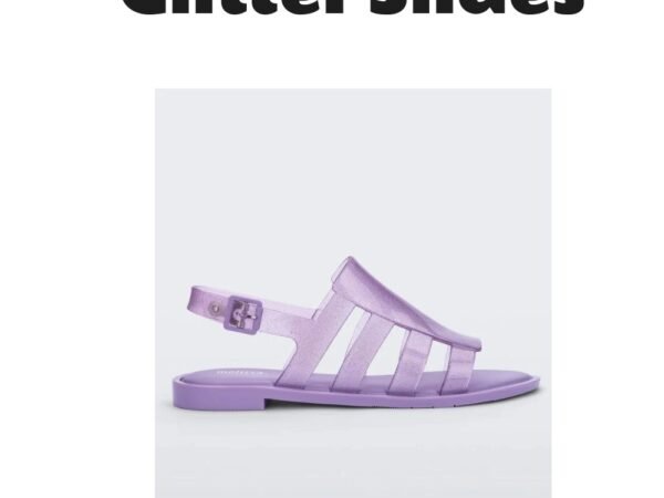 Boemia Lilac Glitter Slide Sandals