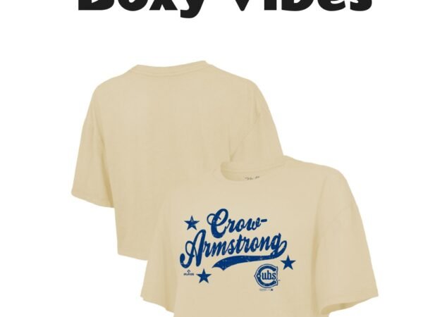 Women's Pete Crow-Armstrong Chicago Cubs Boxy Crop Top