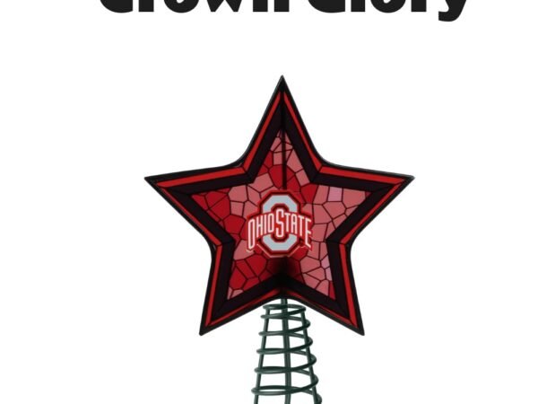 Ohio State Buckeyes Mosaic Tree Topper