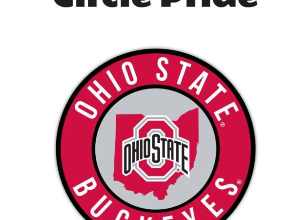 Ohio State Buckeyes 15" State Circle Sign