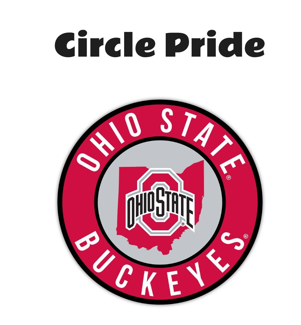 Ohio State Buckeyes 15" State Circle Sign