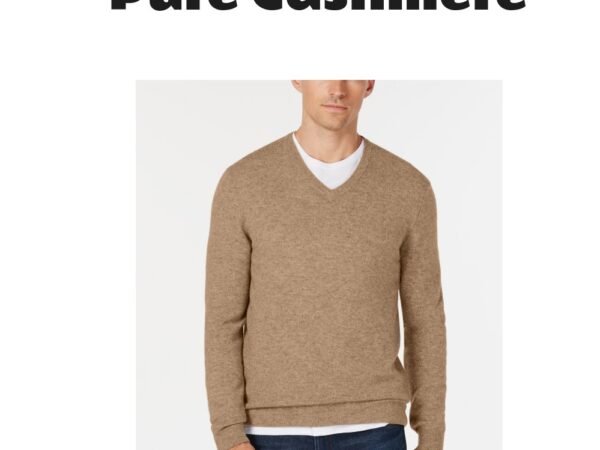 Club Room Men's 100% Cashmere V-Neck Sweater