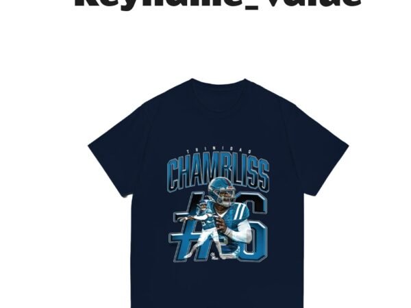 Youth Trinidad Chambliss Navy Ole Miss Rebels Caricature T-Shirt