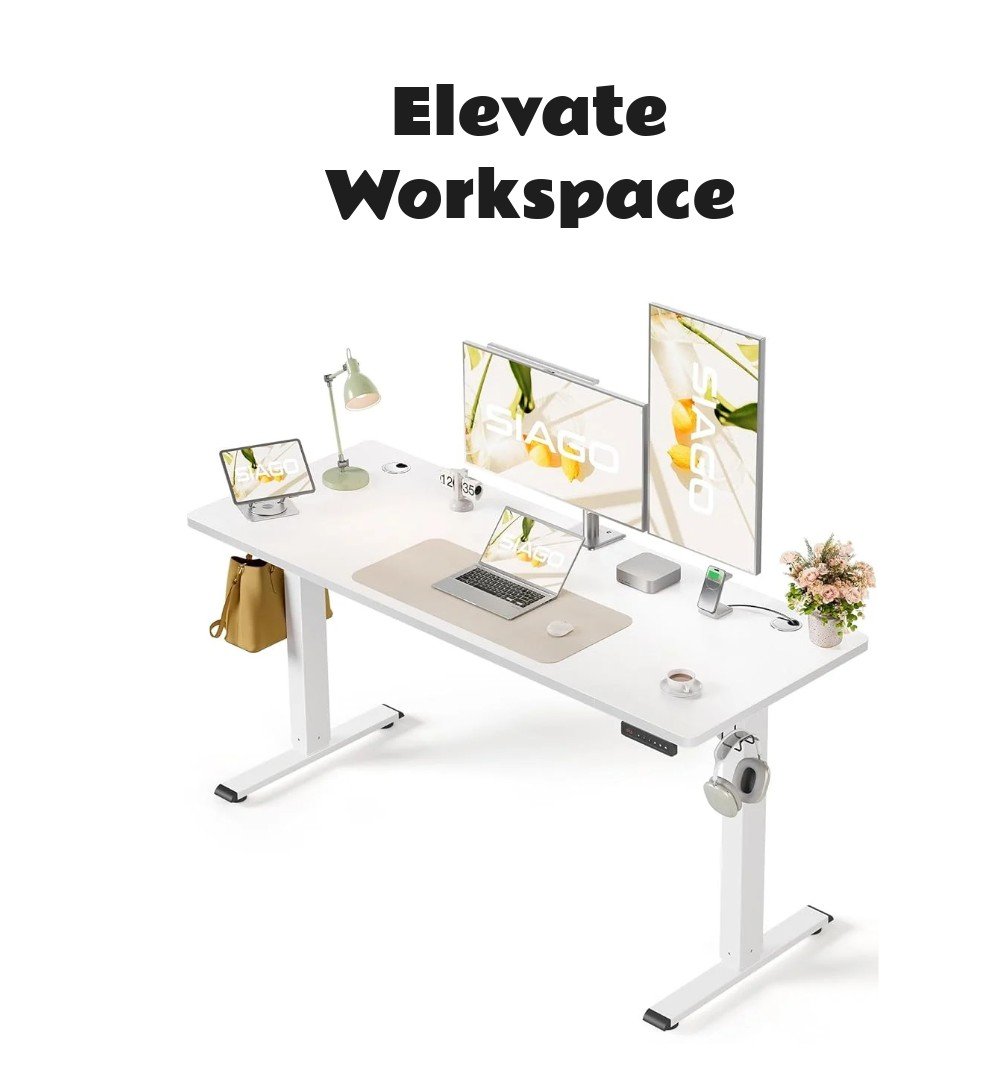 Odinlake S2 Standing Desk Natural White