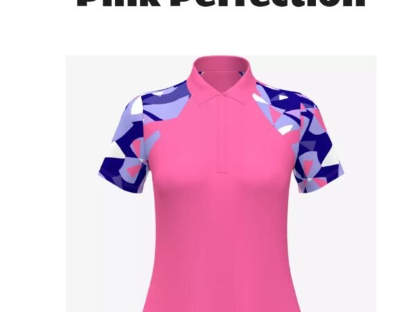 Geo Collage Print Short Sleeve Polo Shirt