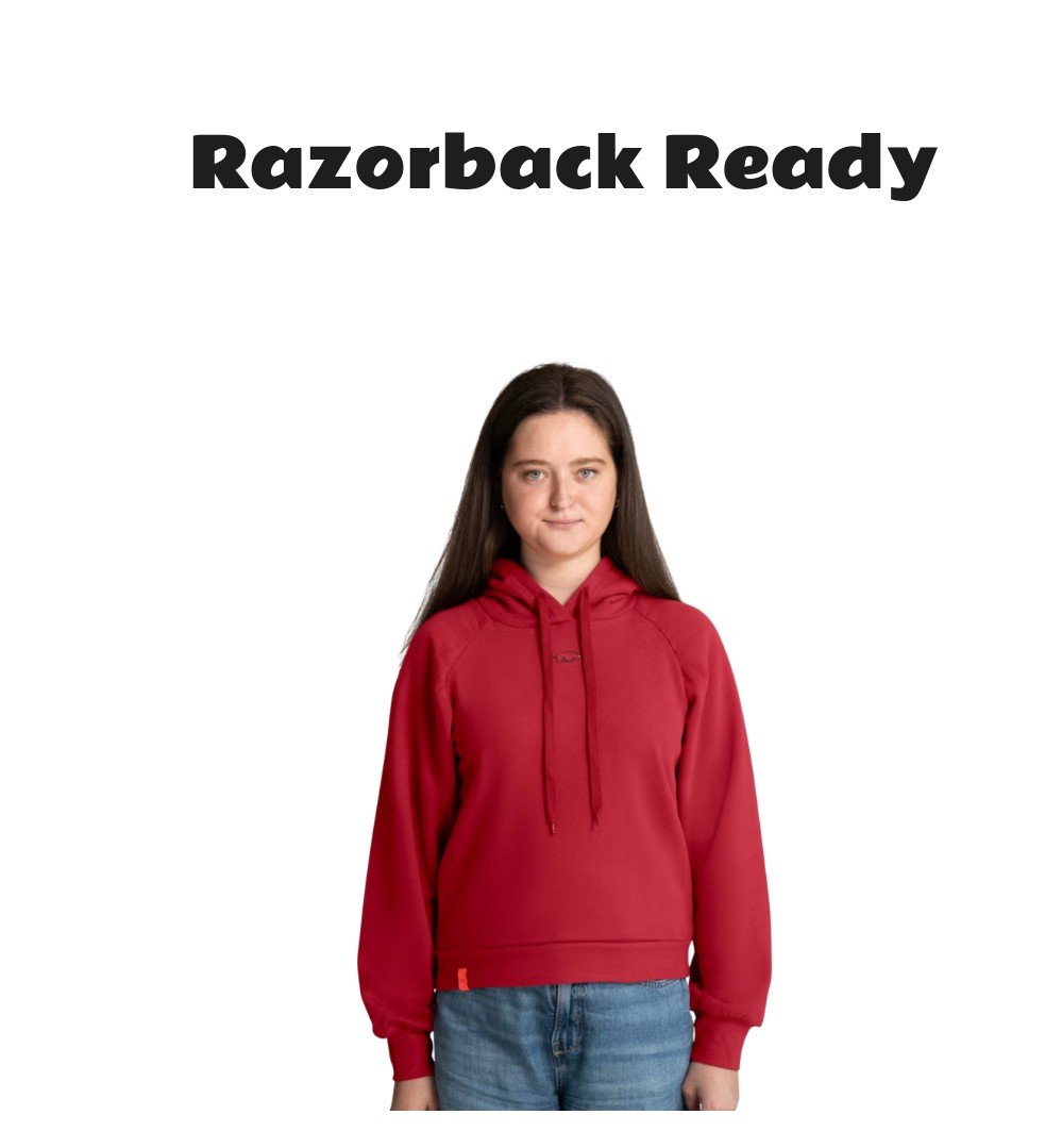 Lusso Maxine Collegiate Fleece Hoodie - University of Arkansas