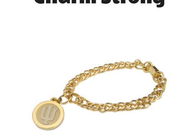 Indiana Hoosiers Gold Charm Bracelet