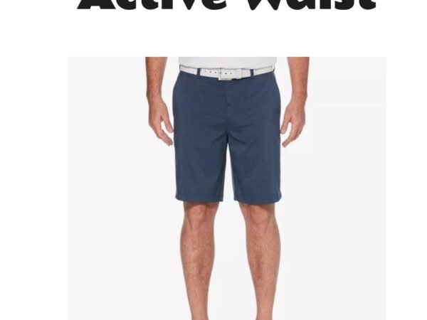 Flat Front Heather Golf Short with Active Waistband