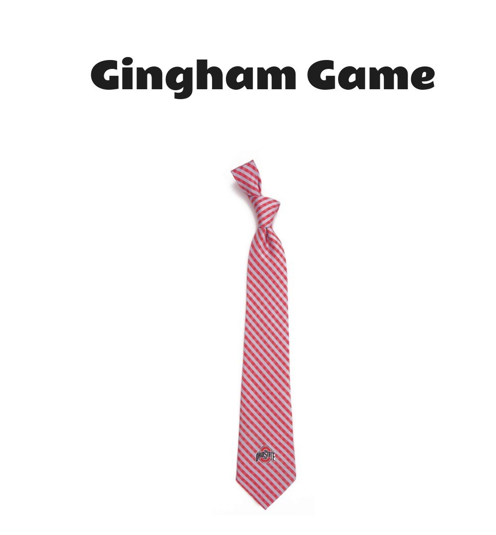 Ohio State Buckeyes Gingham Tie