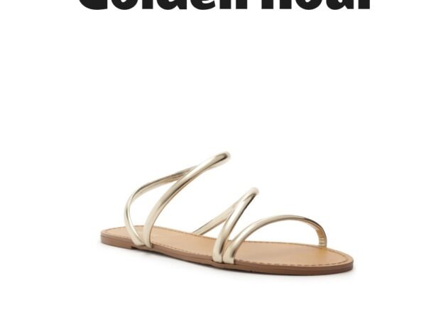 Arezzo Mikayla Round Toe Flat Sandals