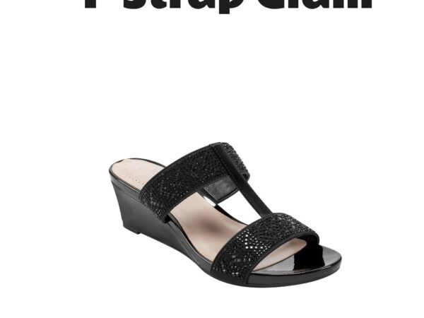 Bandolino Iluvit Embellished T-Strap Wedge Sandals