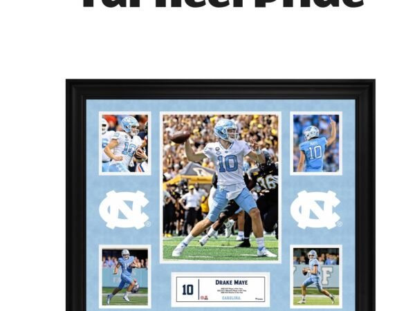 Drake Maye North Carolina Tar Heels Framed 5-Photo Collage