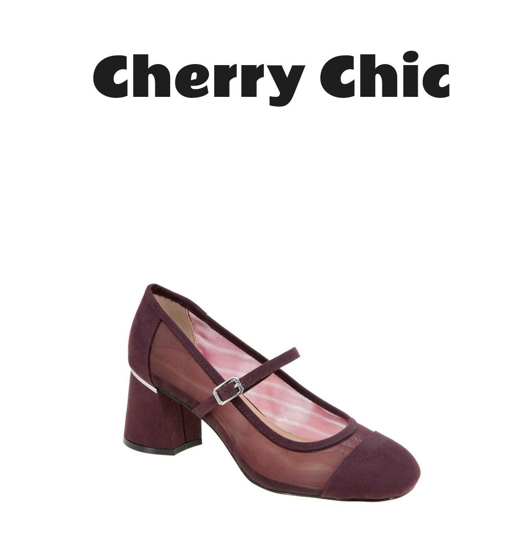 BCBG Women's Millie Dark Cherry Heels