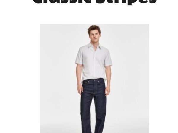 Calvin Klein Men's Stretch Straight Fit Jeans & Striped Shirt