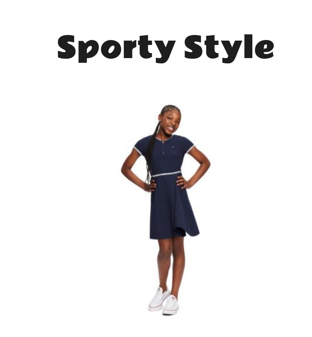 Tommy Hilfiger Girls Quarter Zip Dress