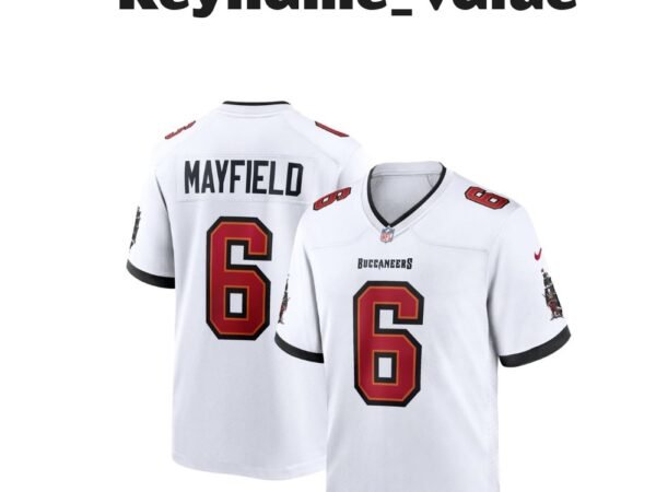 Tampa Bay Buccaneers Nike Game Road Jersey - Blanc - Baker Mayfield - Homme