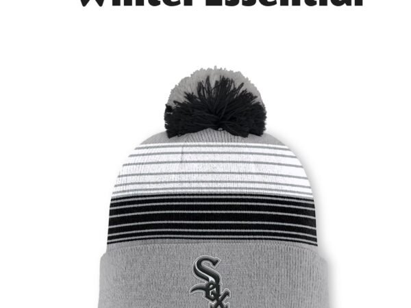 Chicago White Sox Cuffed Pom Beanie