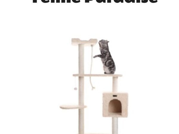 Armarkat Faux Fur Cat Scratch Furniture 57 Inch Beige