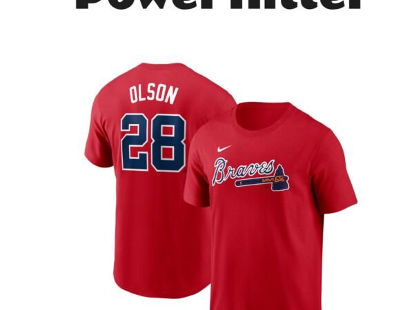 Men's Nike Matt Olson Atlanta Braves Fuse Name & Number T-Shirt