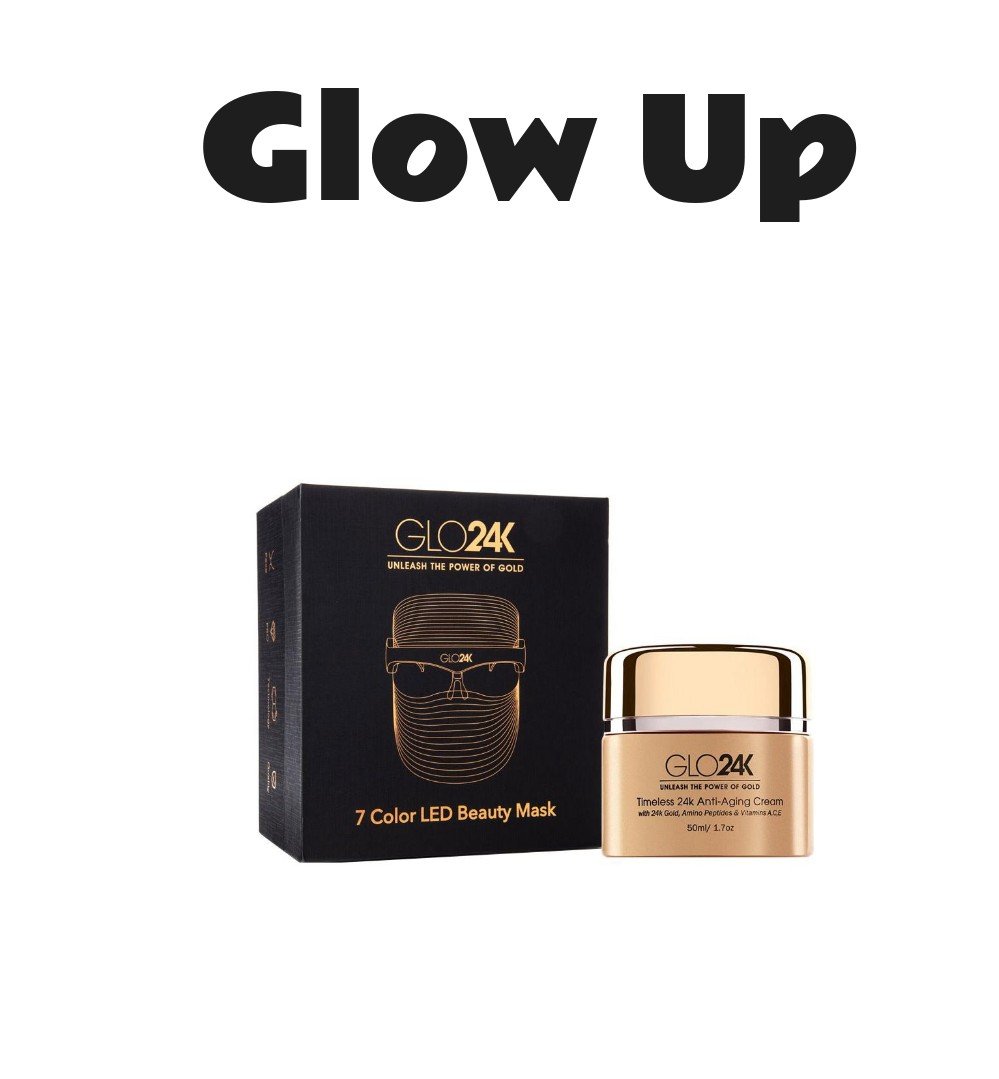 GLO24K 7 Color LED Beauty Mask with 24K Anti-Aging Cream