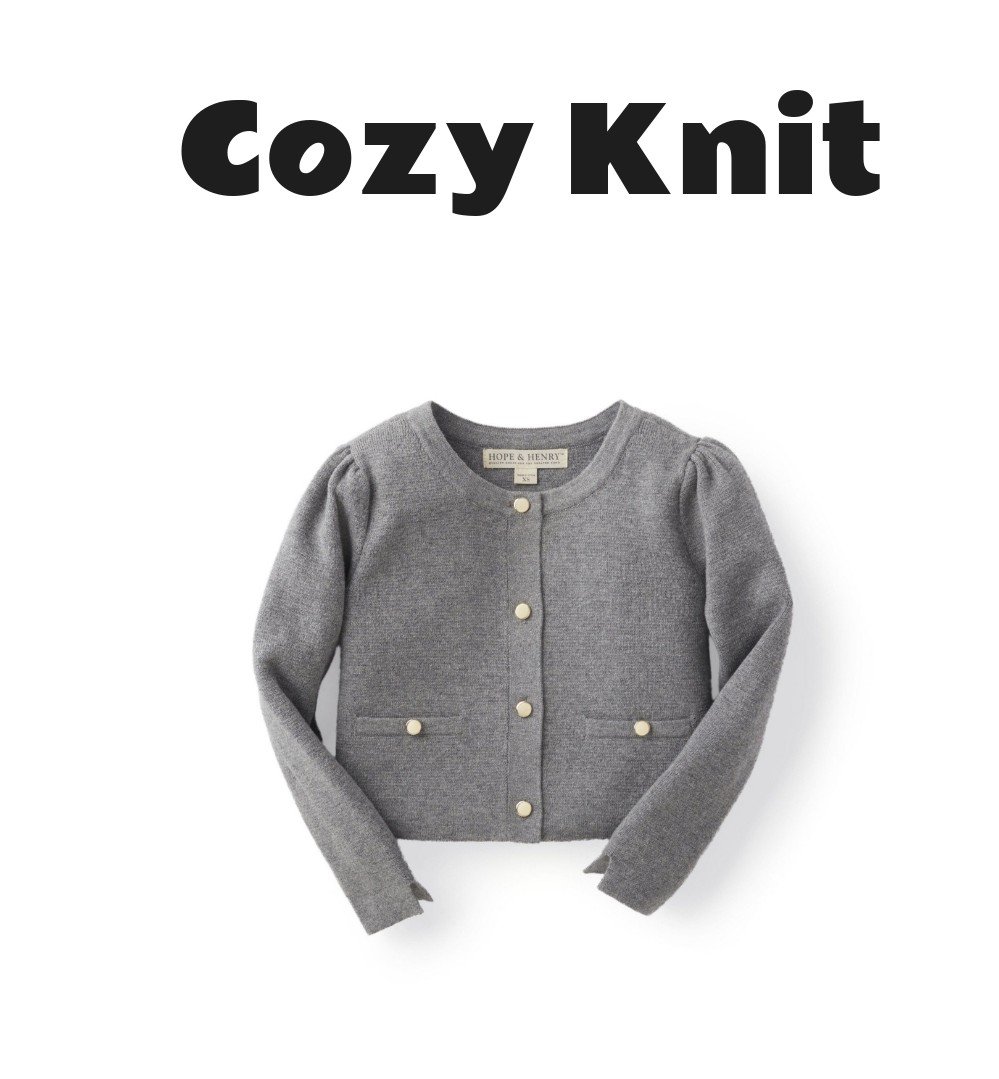 Hope & Henry Baby Girls Milano Stitch Cardigan