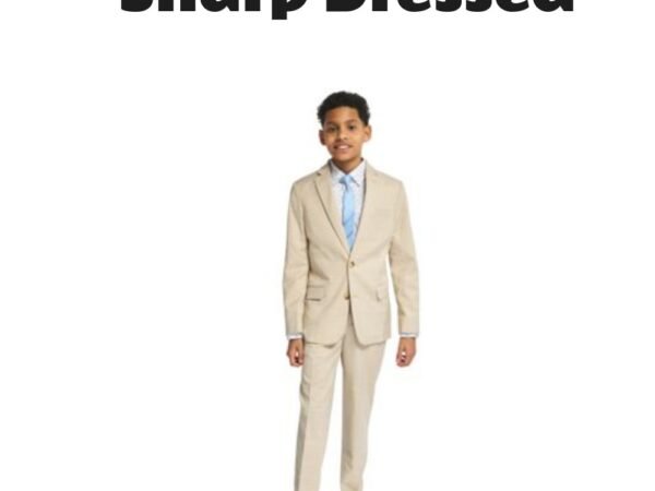 Tommy Hilfiger Boys Long Sleeve Stretch Floral Print Shirt with Modern Fit Jacket and Suit Pants