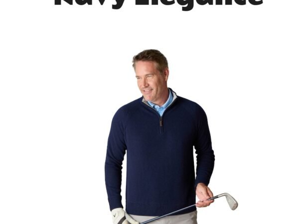 LuxLined Men's Itch-Free Cashmere Quarter-Zip Sweater