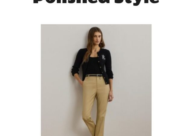 Lauren Ralph Lauren Double Faced Stretch Cotton Pant