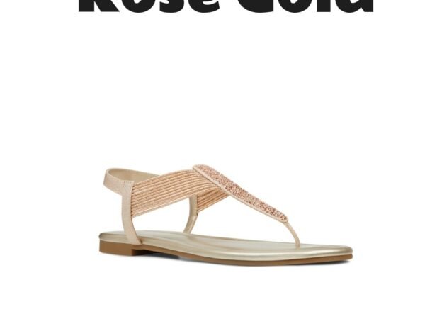 Bandolino Kayte Embellished T-Strap Flat Sandals