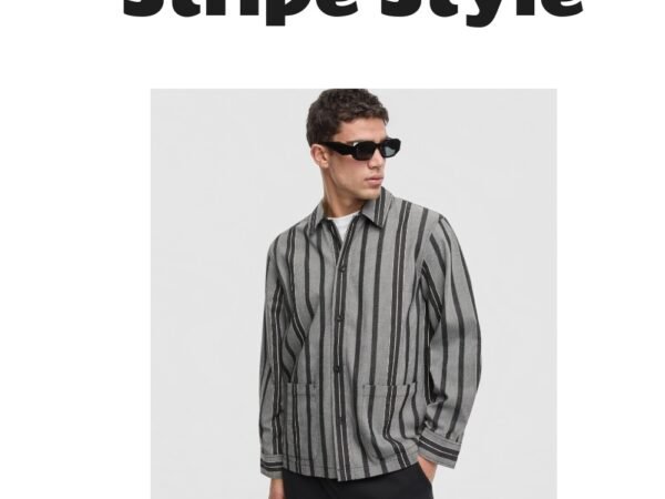 Mode of One Men's Relaxed-Fit Striped Overshirt
